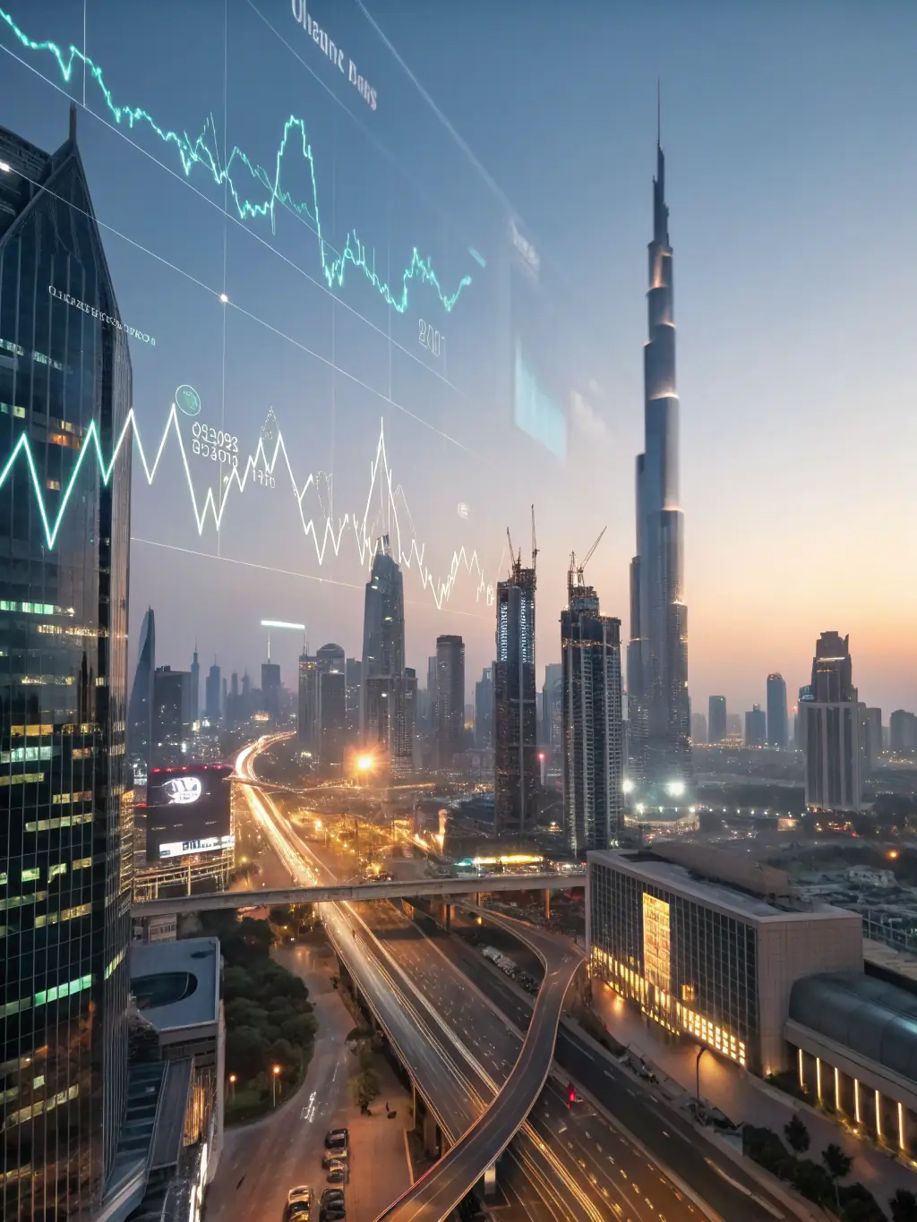 A graph showing the growth of real estate investments in Dubai, highlighting the potential for high returns.