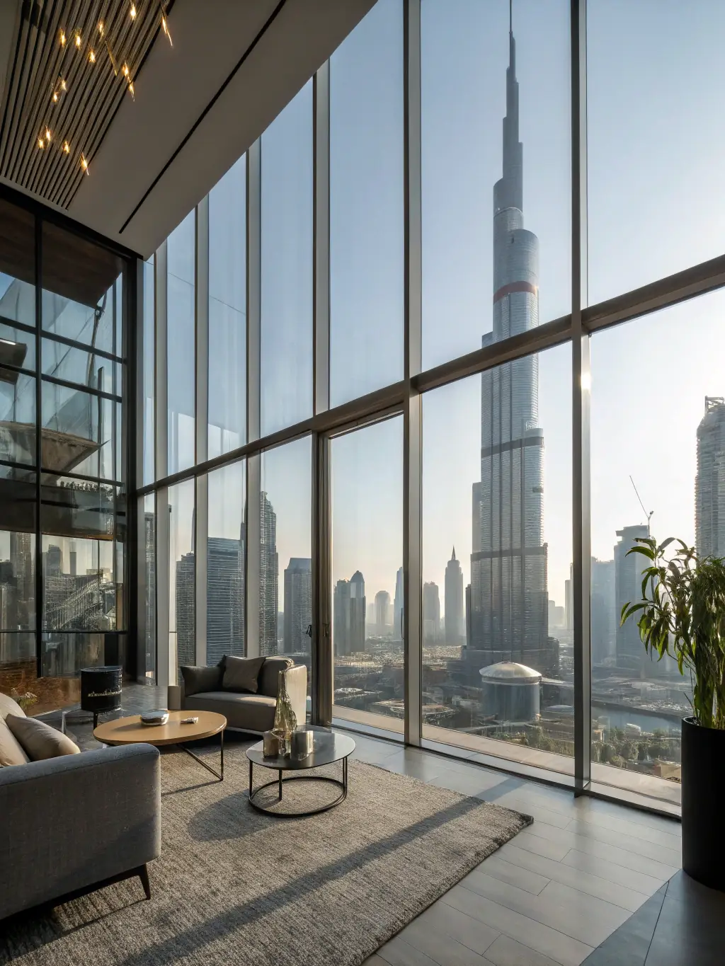 A modern, luxurious apartment interior in Dubai, showcasing high-end finishes and design, representing Celsius Real Estate's focus on luxury properties.